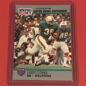 Larry Csonka #40 1990 Pro Set [Super Bowl 160] Football Trading Card